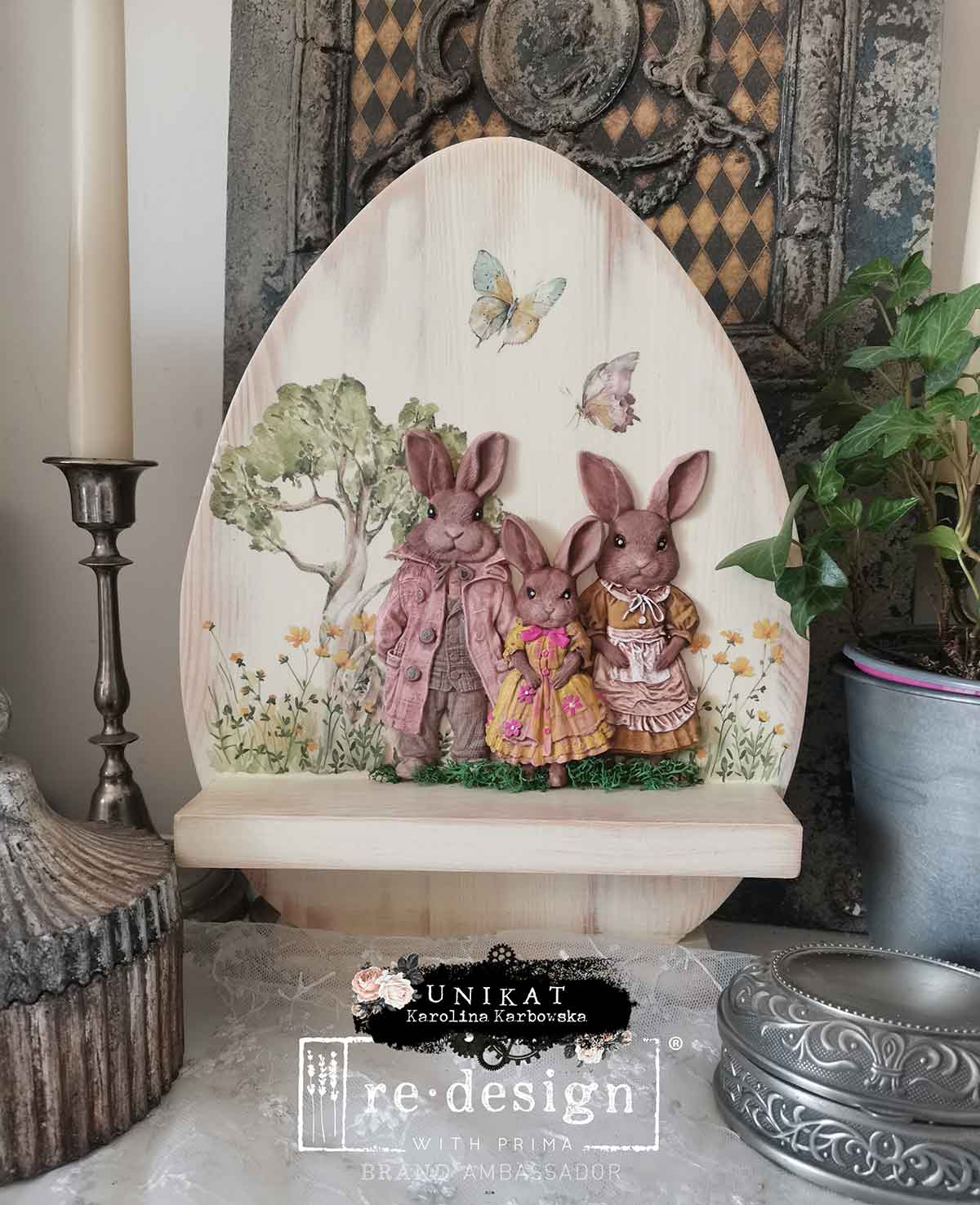 Redesign szilikon dekor öntőforma - Springtime Bunny - Image 5