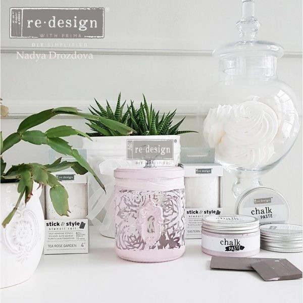 ReDesign Stick & Style stencil - Tea Rose Garden - Image 4