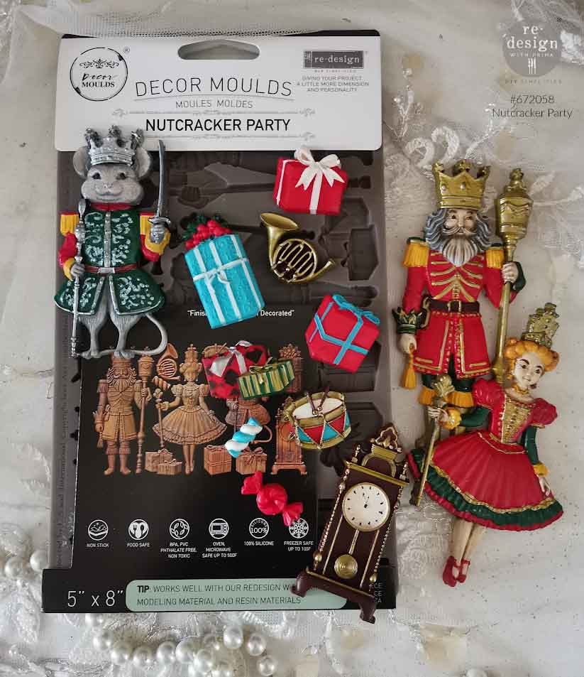Redesign szilikon dekor öntőforma - Nutcracker Party - Image 3