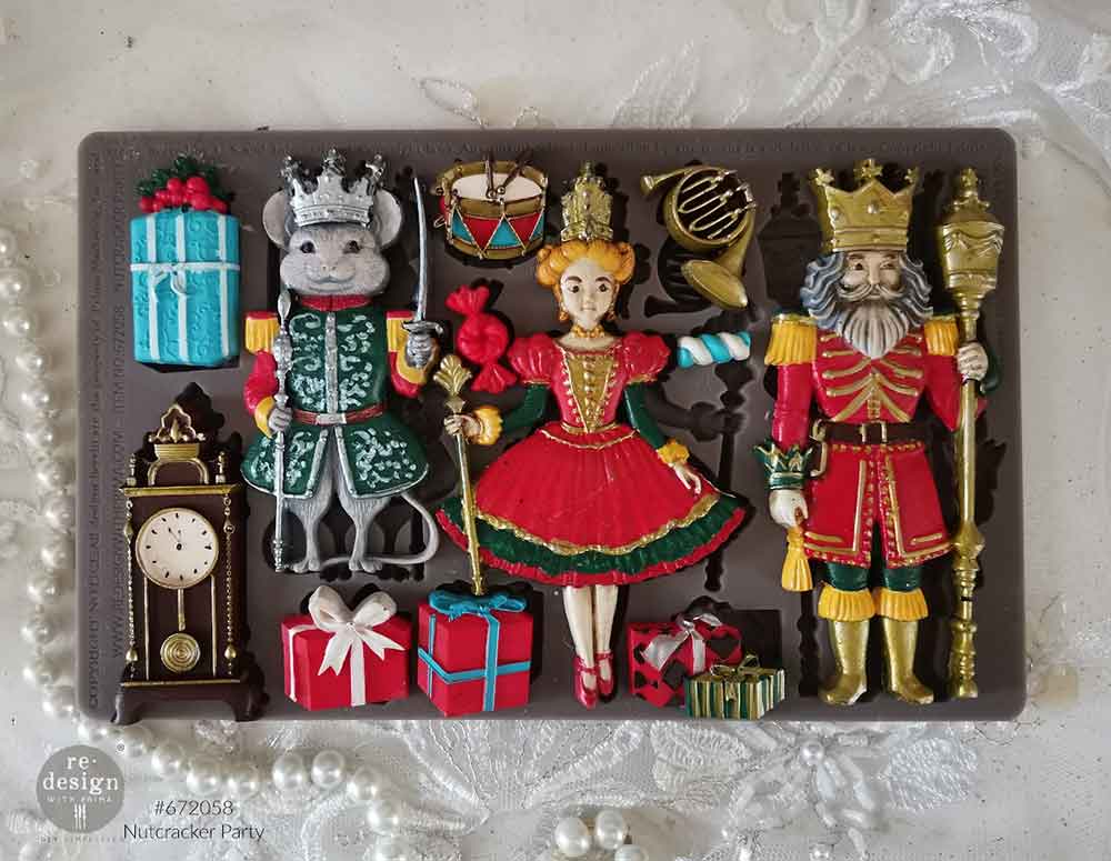 Redesign szilikon dekor öntőforma - Nutcracker Party