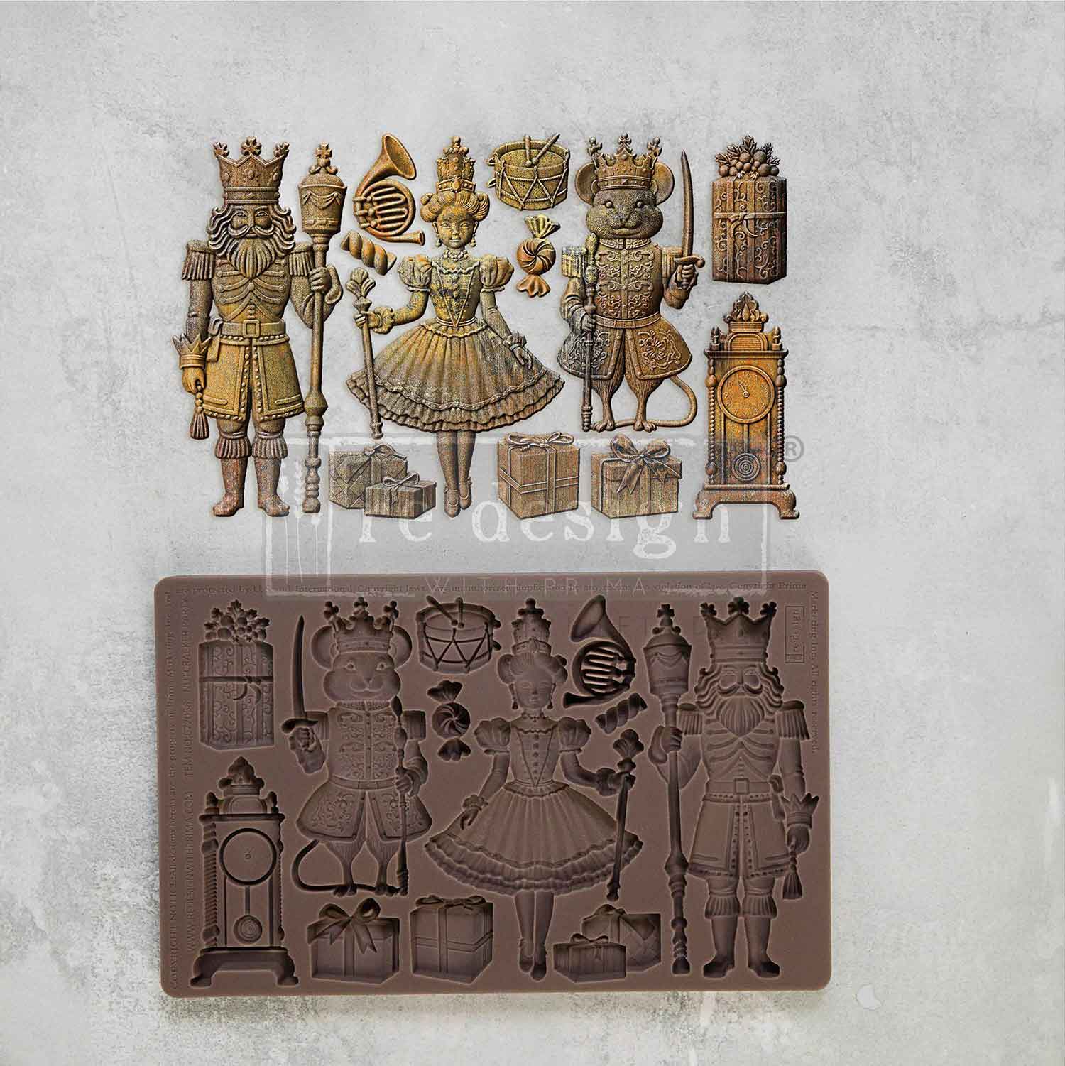 Redesign szilikon dekor öntőforma - Nutcracker Party - Image 10