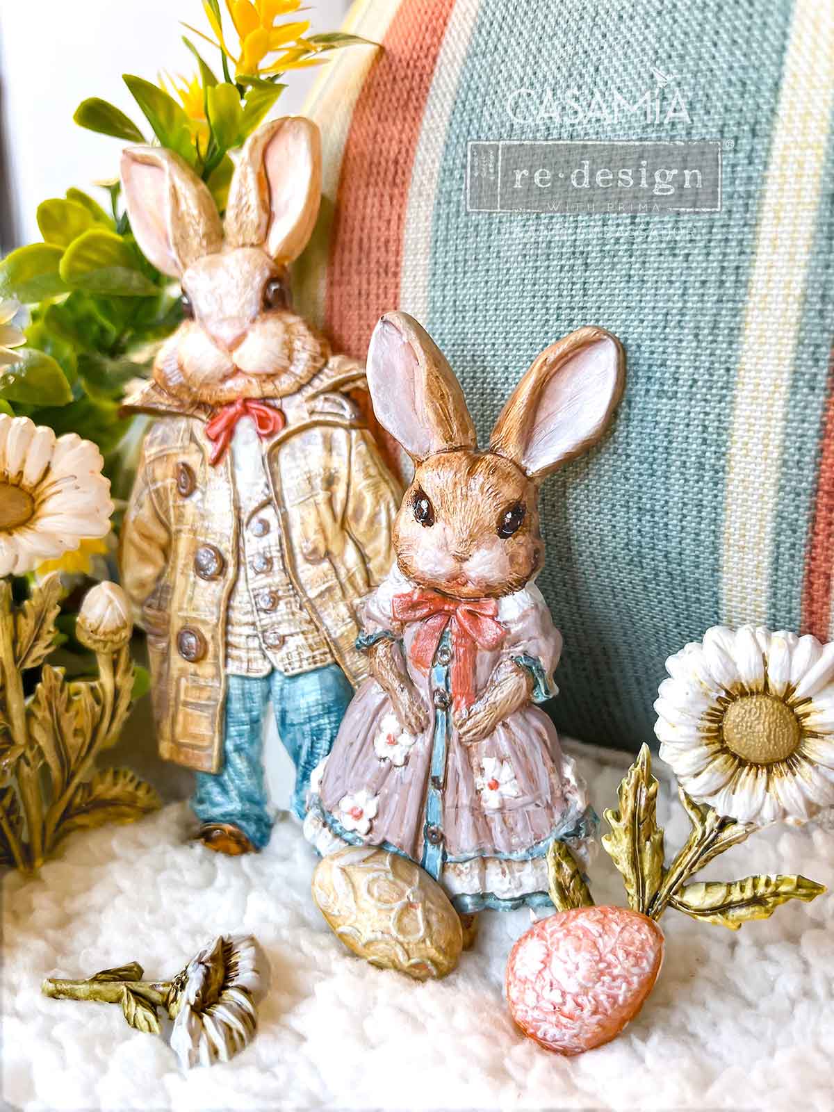 Redesign szilikon dekor öntőforma - Springtime Bunny - Image 3