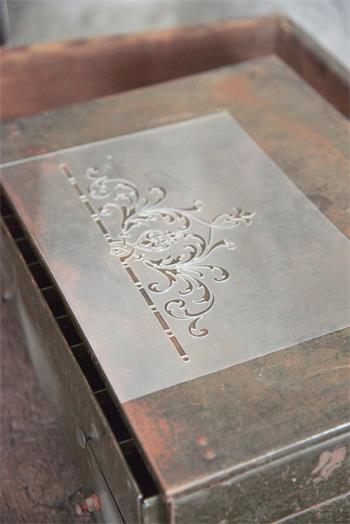 Vintage Paint Stencil - Oldal minta: 27 x 21 cm - Image 2