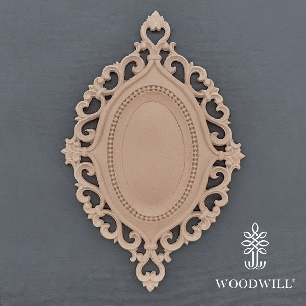 Woodwill - Dekoratív Ovális minta 20 cm x 13,5 cm