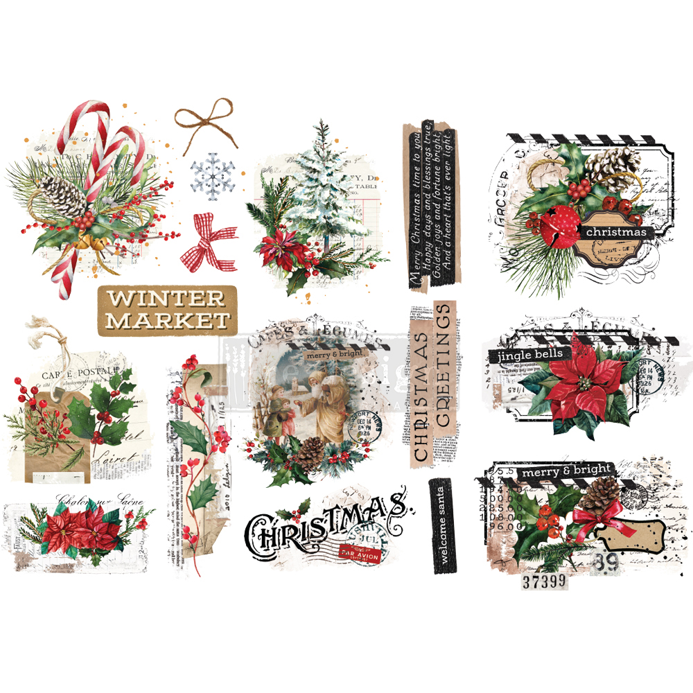 ReDesign Transzferfólia – Xmas Tag (15 x 30cm)x3ív