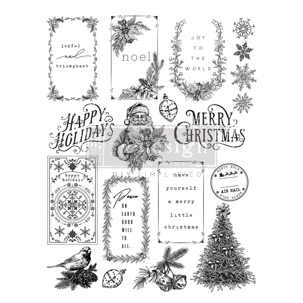 Redesign dekor bélyegző - Santa's Helper Tags
