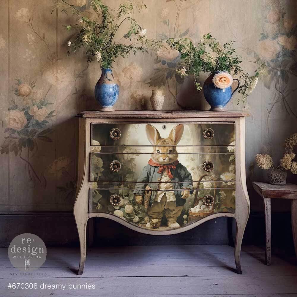 ReDesign Dekupázs selyempapír - Dreamy Bunnies - Image 6