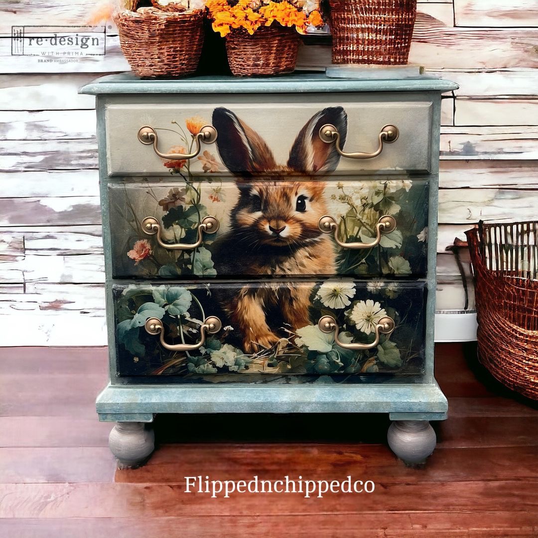 ReDesign Dekupázs selyempapír - Dreamy Bunnies - Image 4