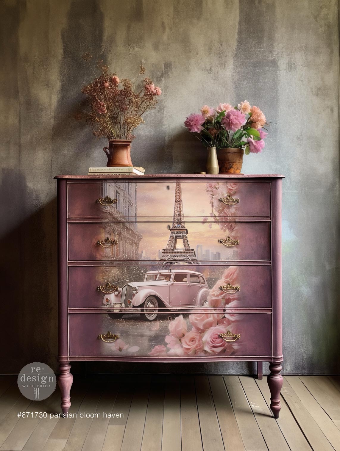 ReDesign Dekupázs selyempapír - Parisian Bloom Haven - Image 2