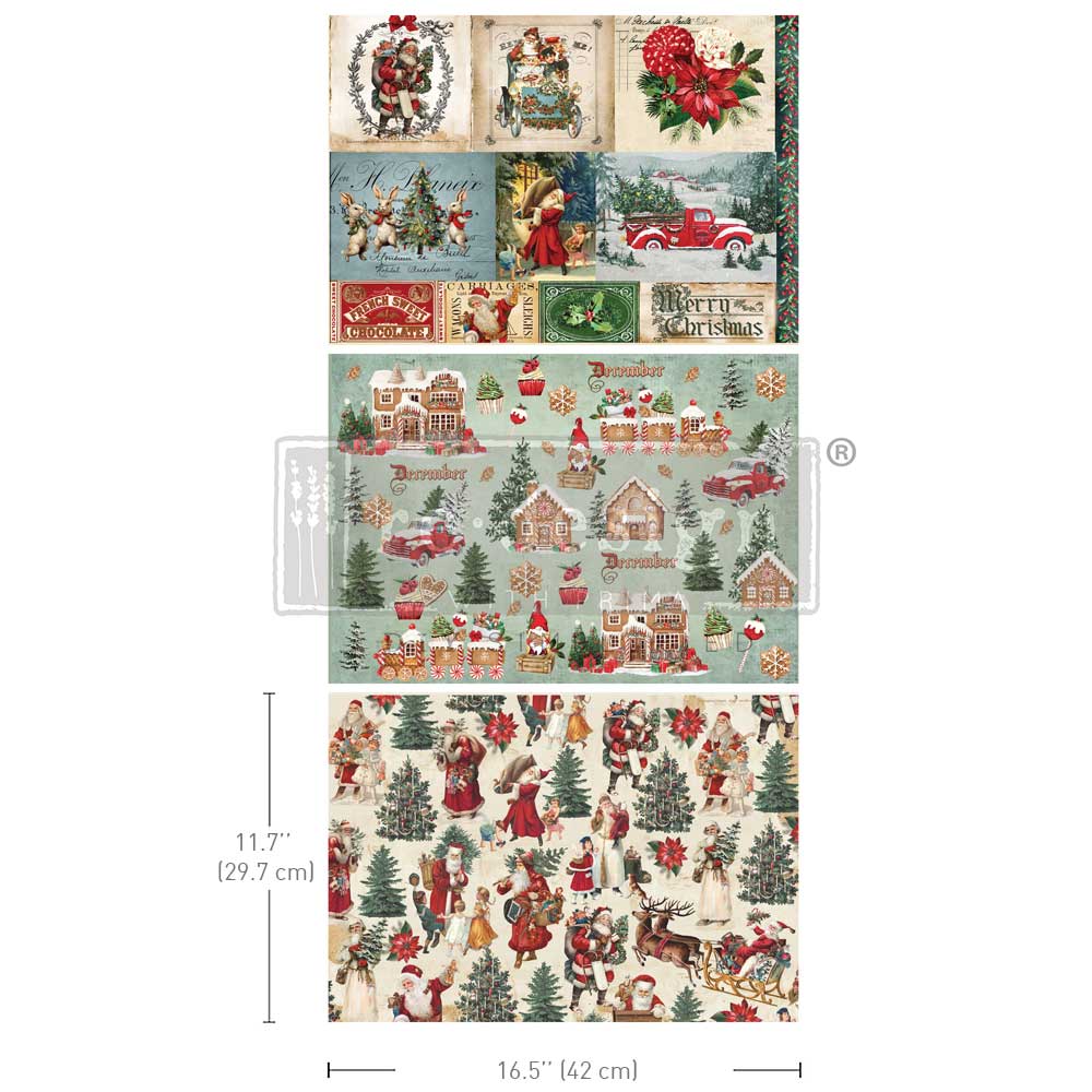 Redesign A3 Dekupázs Fiber - Santaland Sparkle