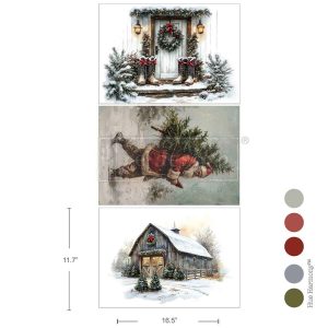 Redesign A3 Dekupázs Fiber - Santa's Woodland Stroll
